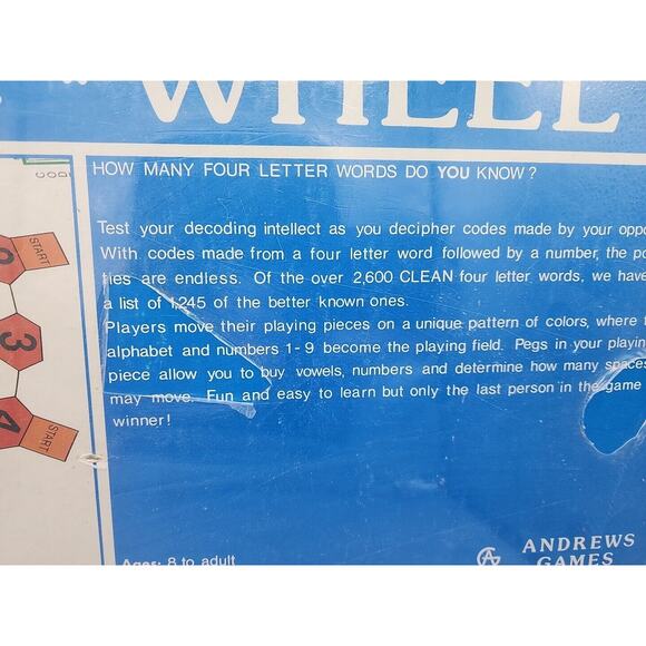 Logic Wheel Board Game Andrew's Games Vancouver Rare Sealed - Picture 2 of 8